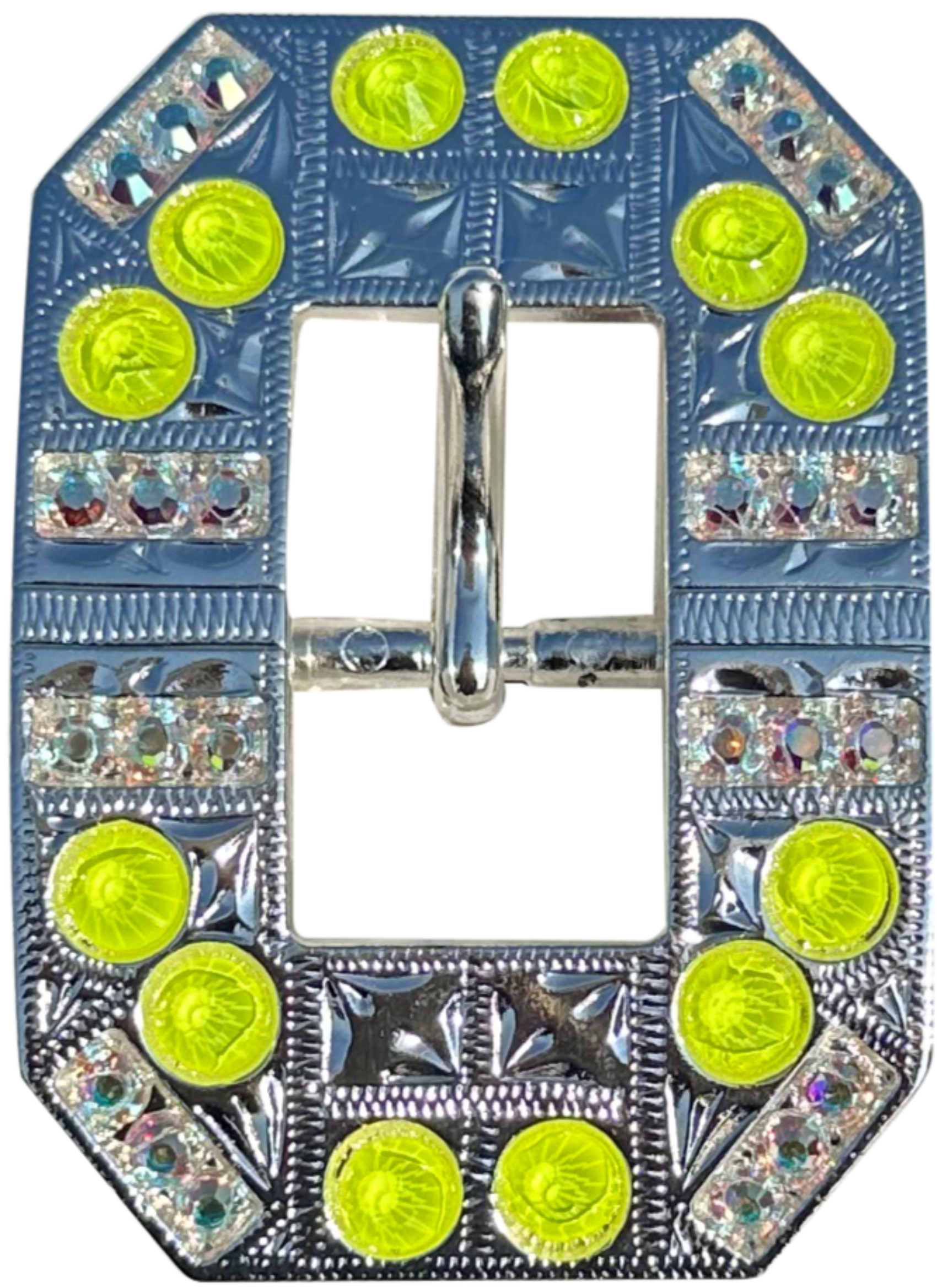 Bright Silver Neon Yellow and AB