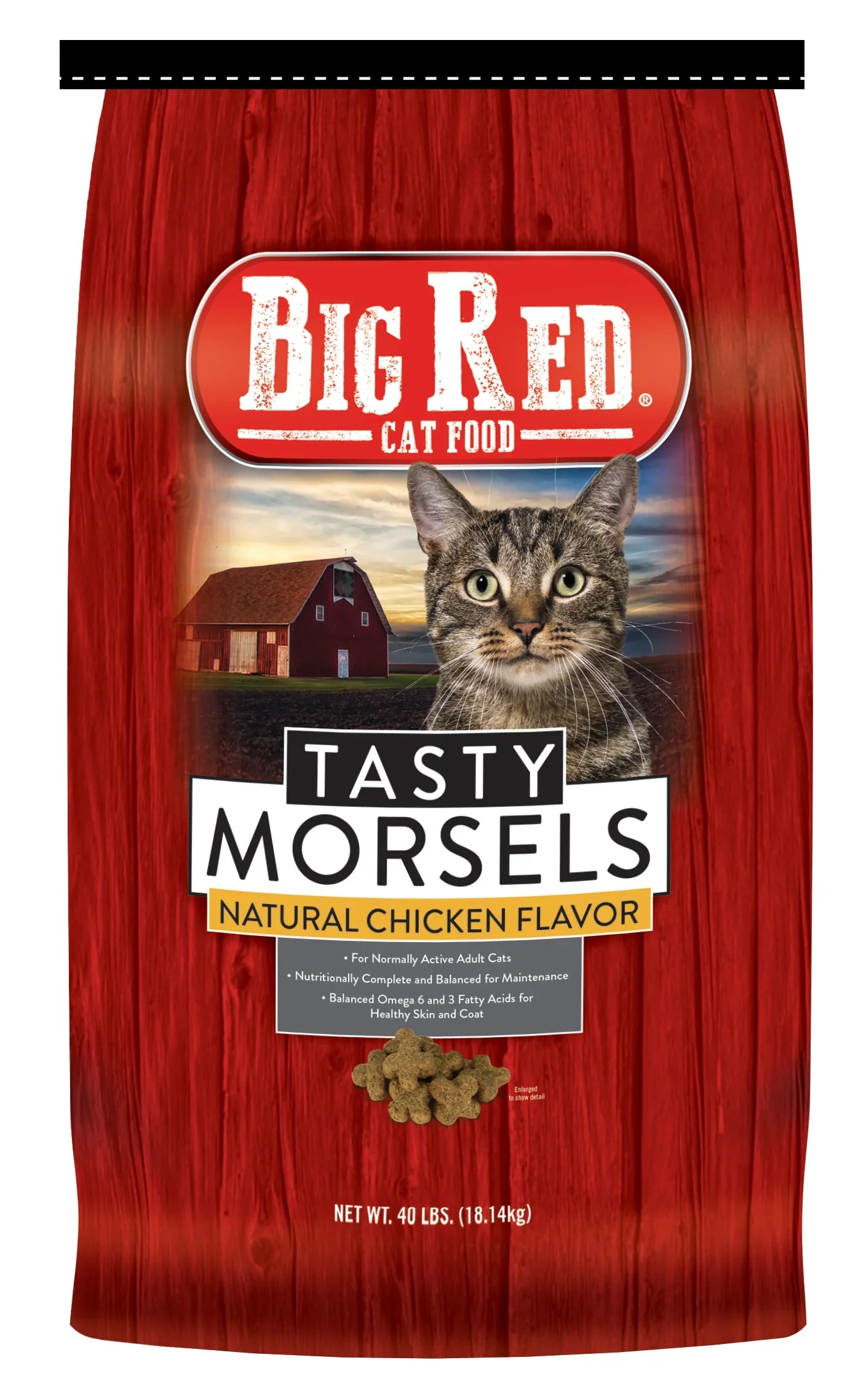 Big Red Tasty Morsels Cat - 40 LB