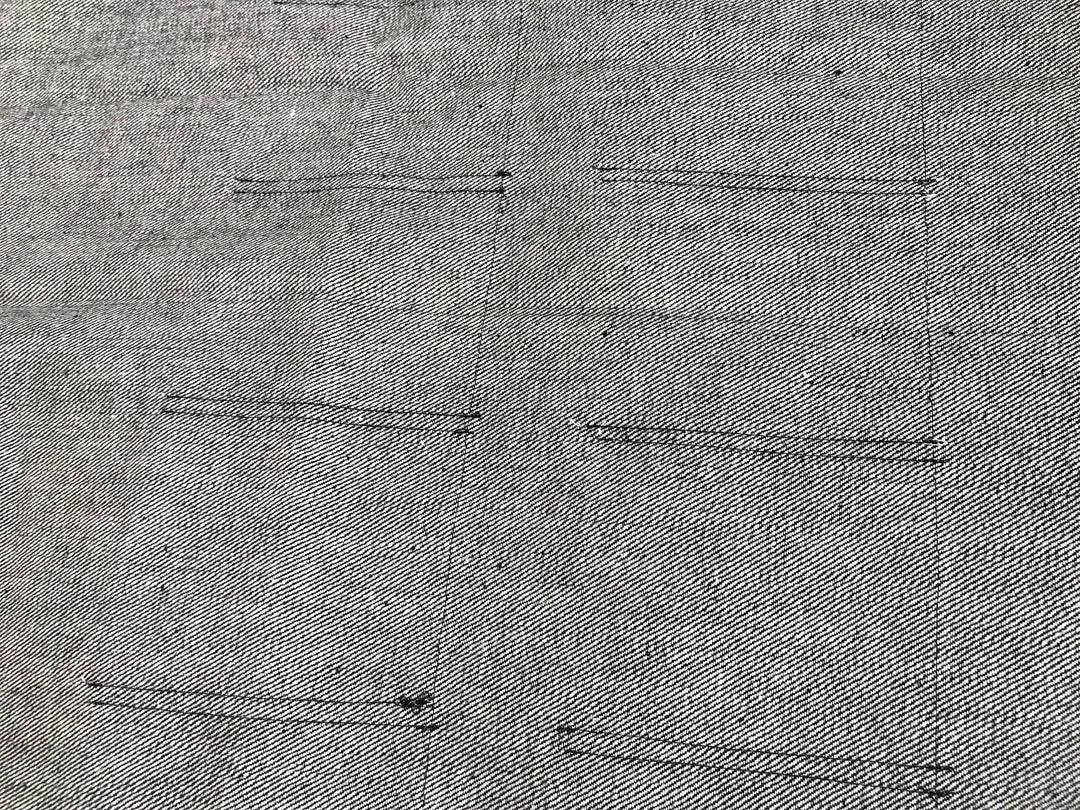 Black Denim Egg Apron with Chicken Print Pockets - 14 Pockets Hand Sewn!