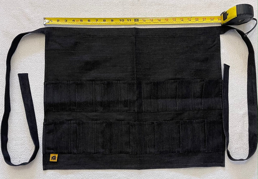 Egg Waist Apron Black Heavy Denim