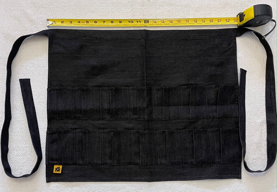 Egg Waist Apron Black Heavy Denim
