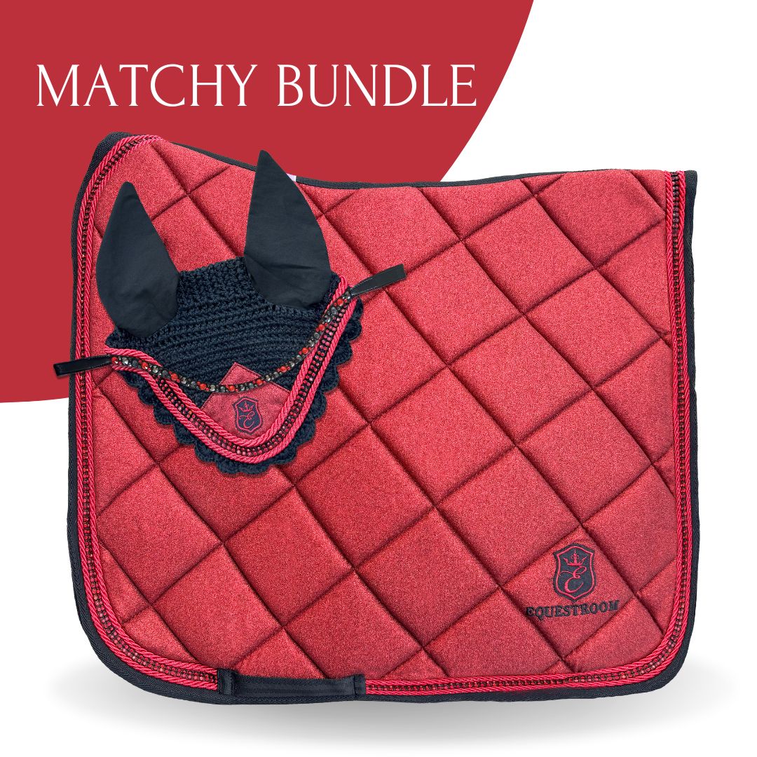Crimson Red Saddle Pad Set