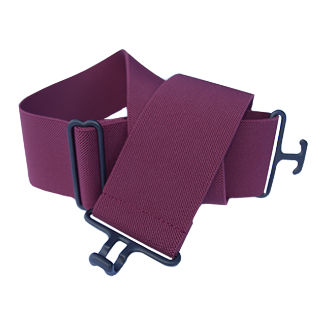 Burgundy + Black Elastic Belt