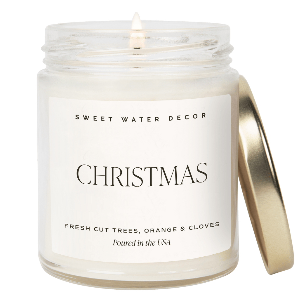 Christmas Soy Candle - Clear Jar - 9 oz