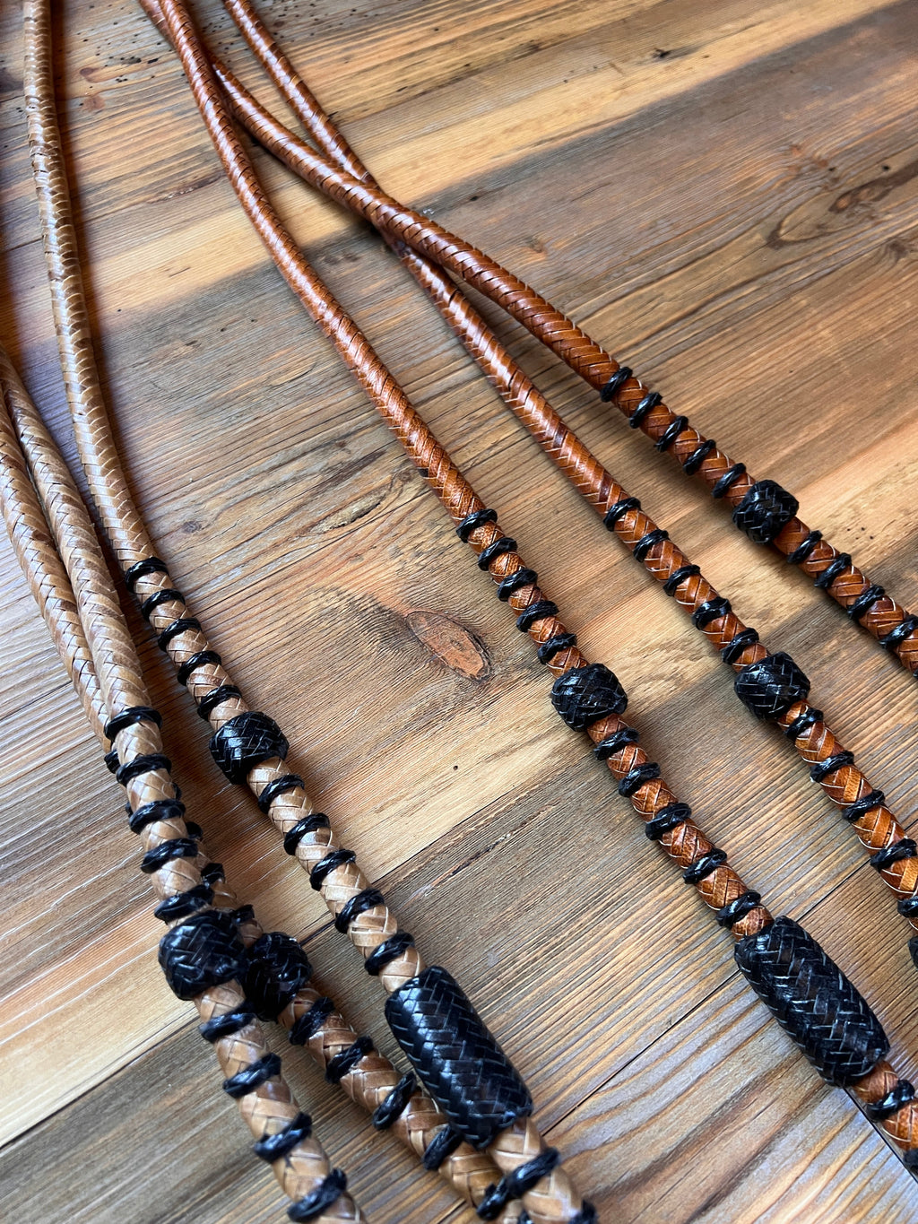 Romal Reins with Black Rawhide