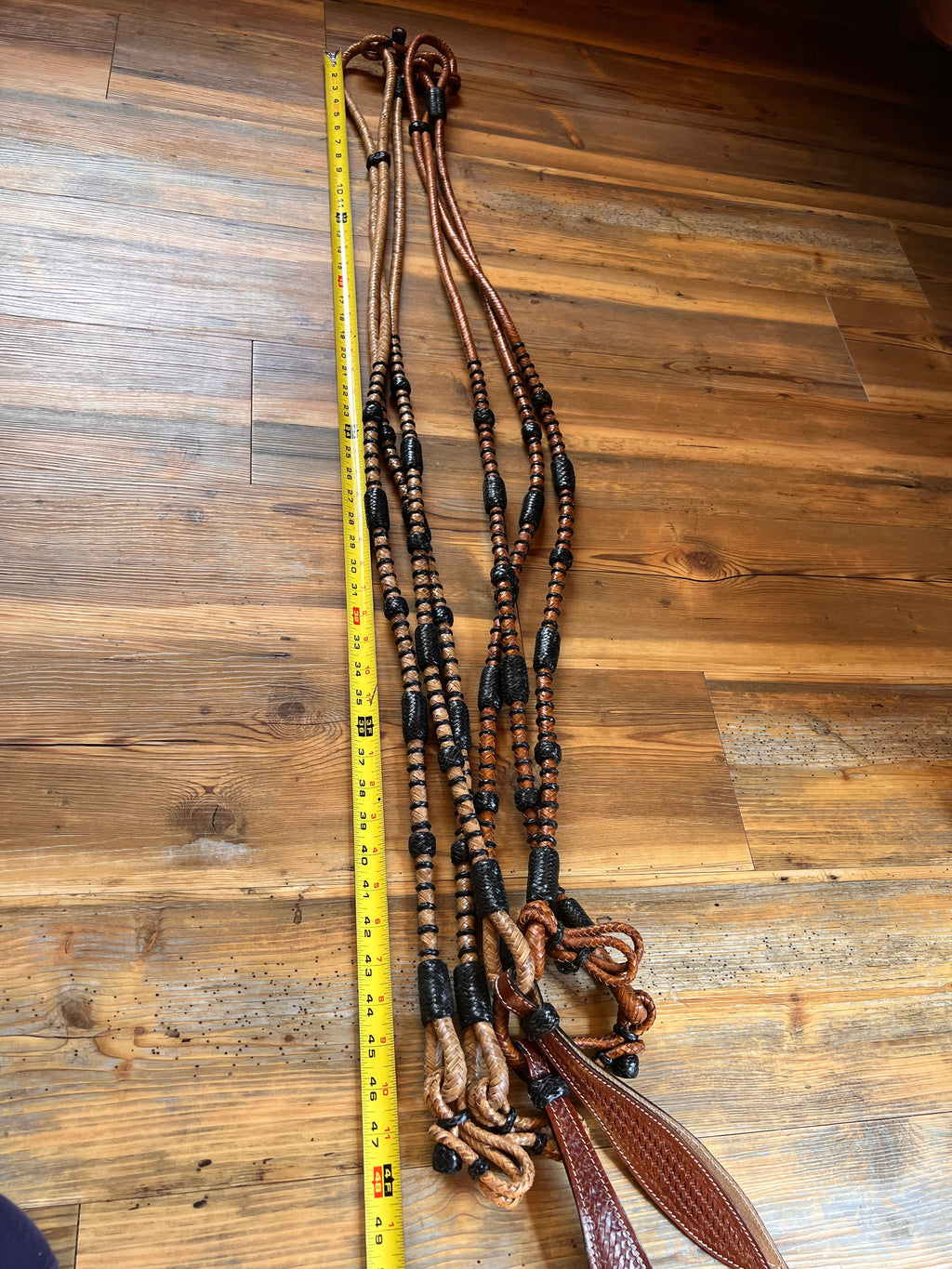 Romal Reins with Black Rawhide