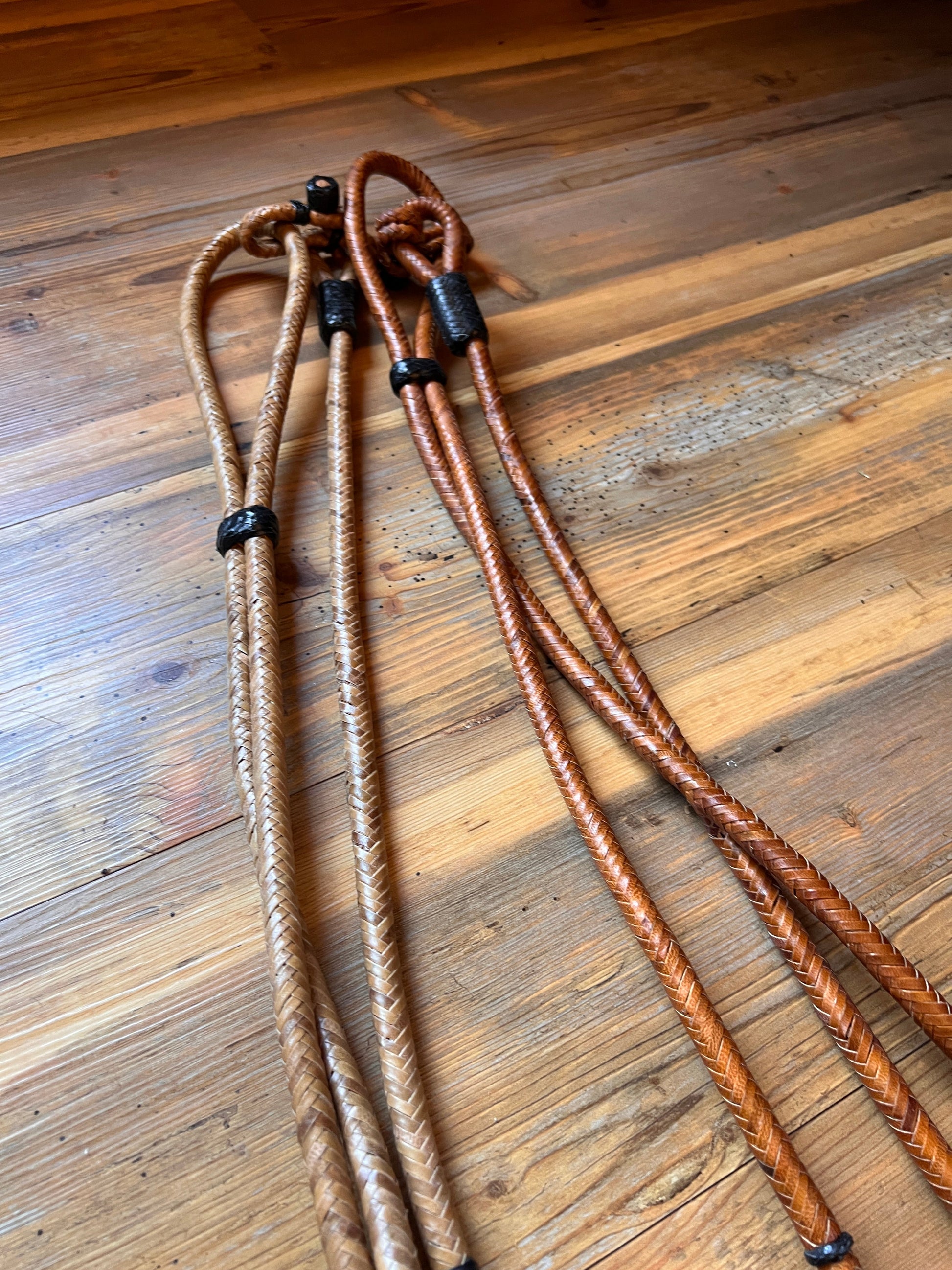 Romal Reins with Black Rawhide