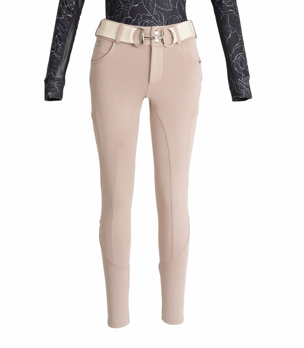 Beige Mid-Weight Winter Knee Patch Breeches