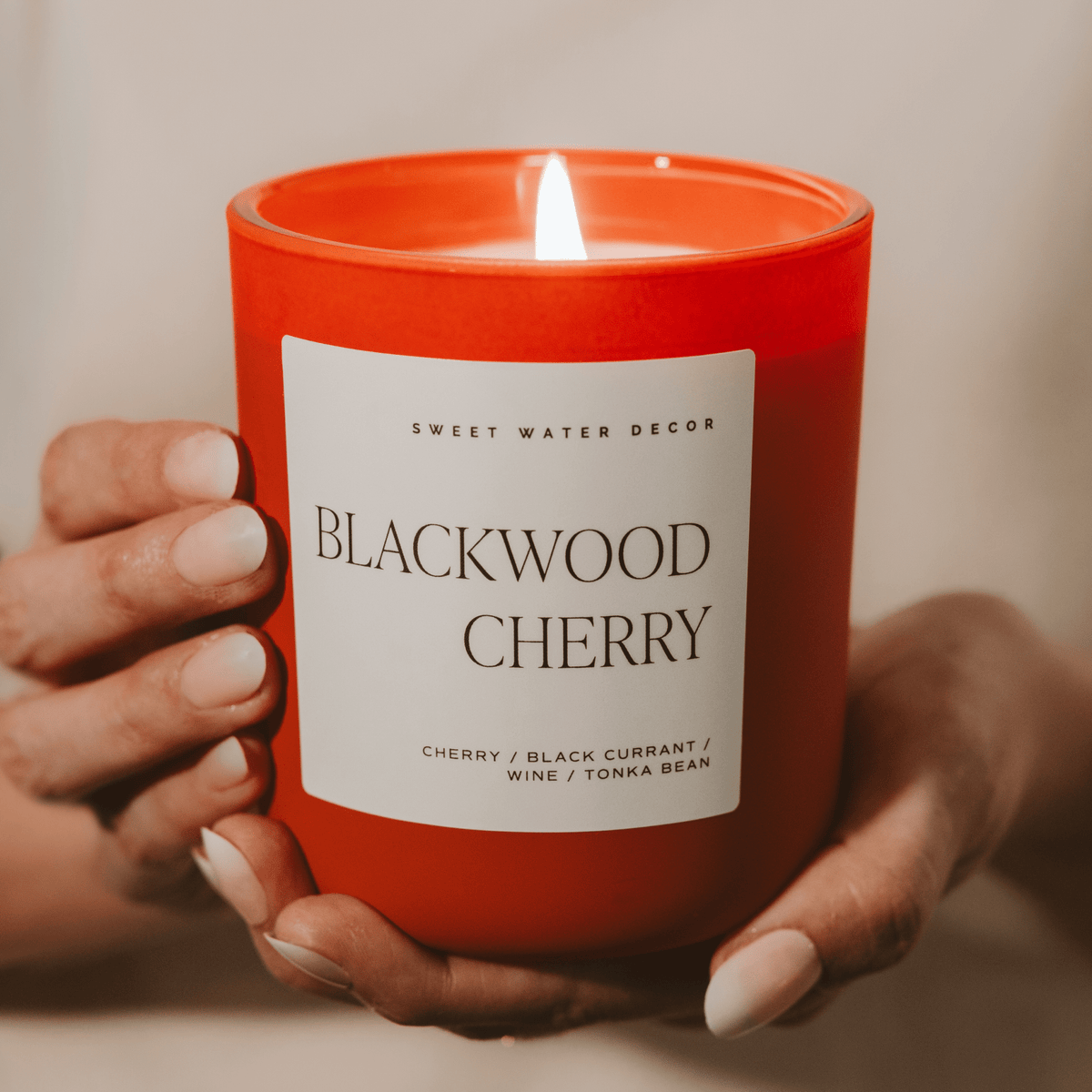 Blackwood Cherry Soy Candle - Red Matte Jar - 15 oz