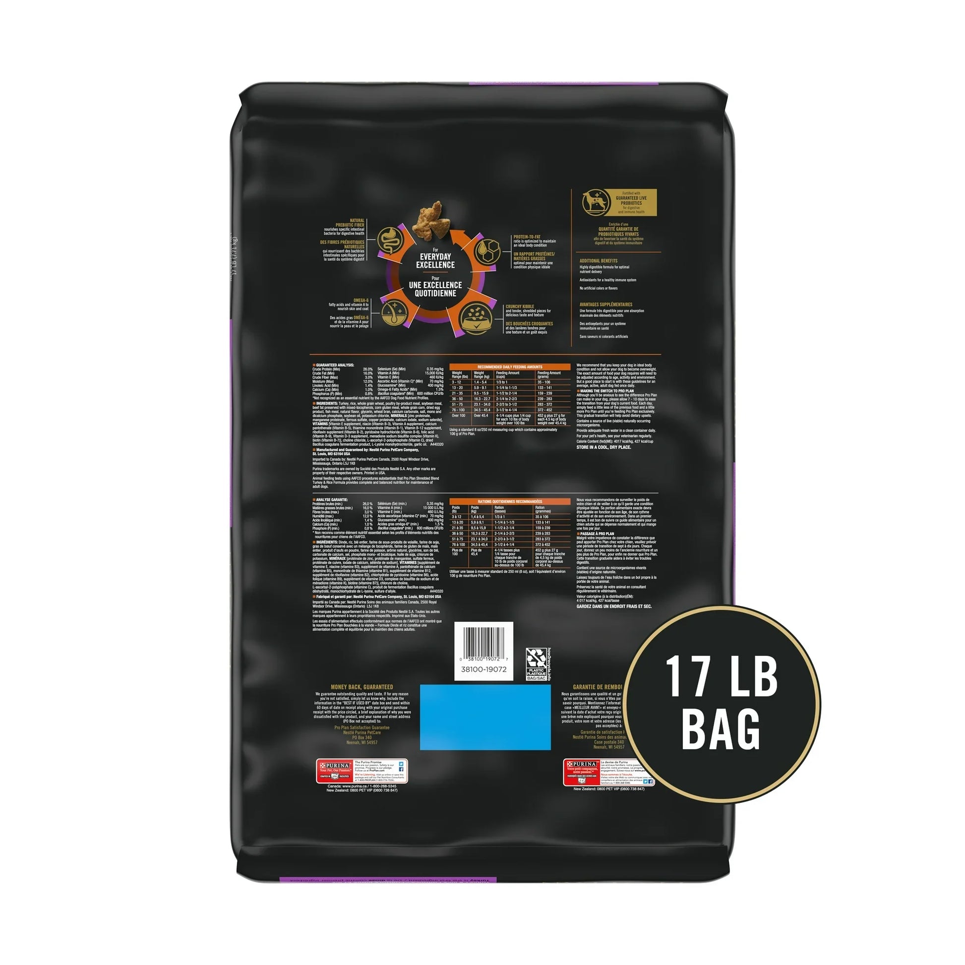 Pro Plan Adult Complete Essentials Turkey & Rice Probiotic Dry Dog Food