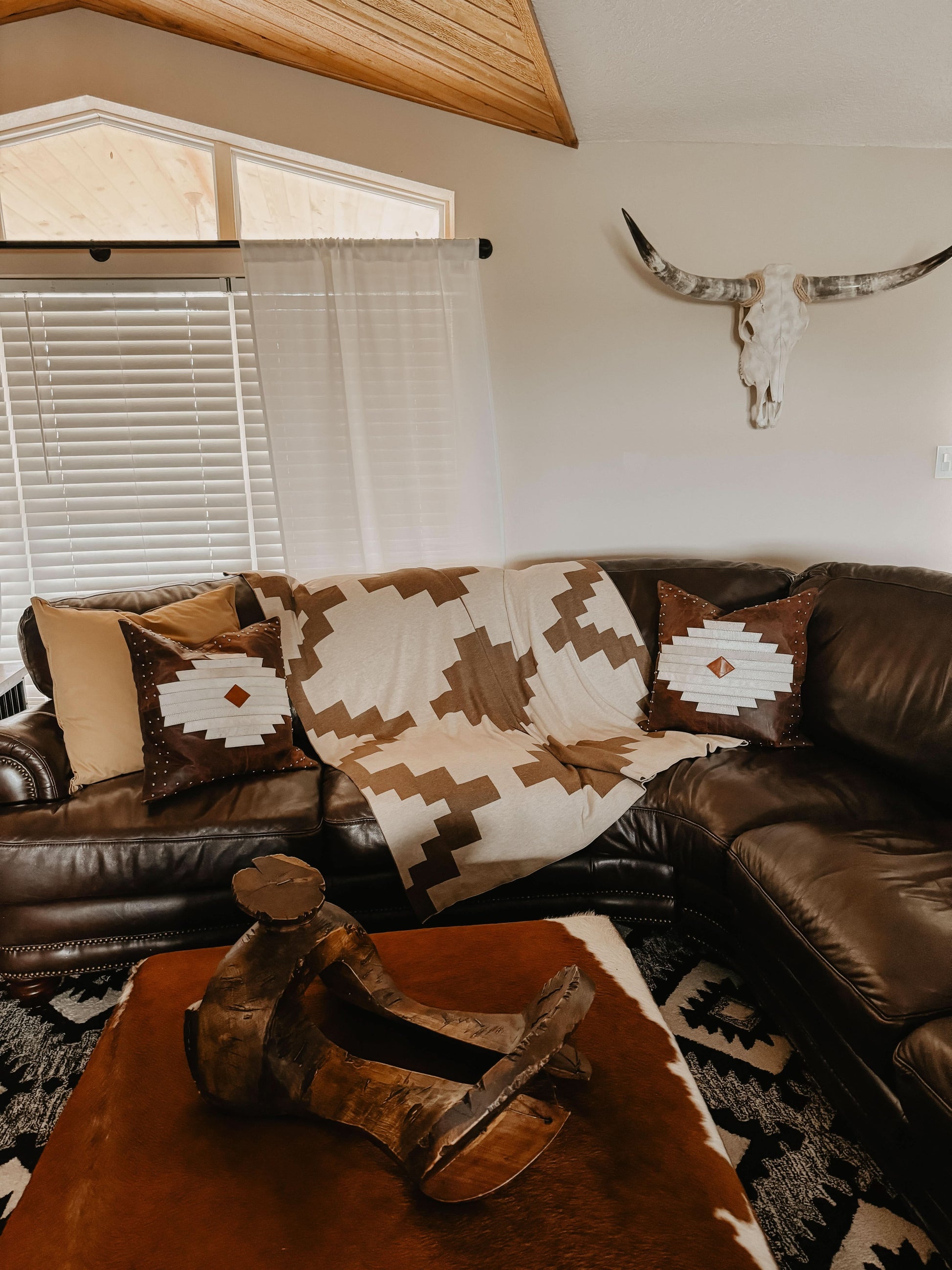 PRESIDIO TAN 100% COTTON -- 54"x74" Oversized Throw Blanket