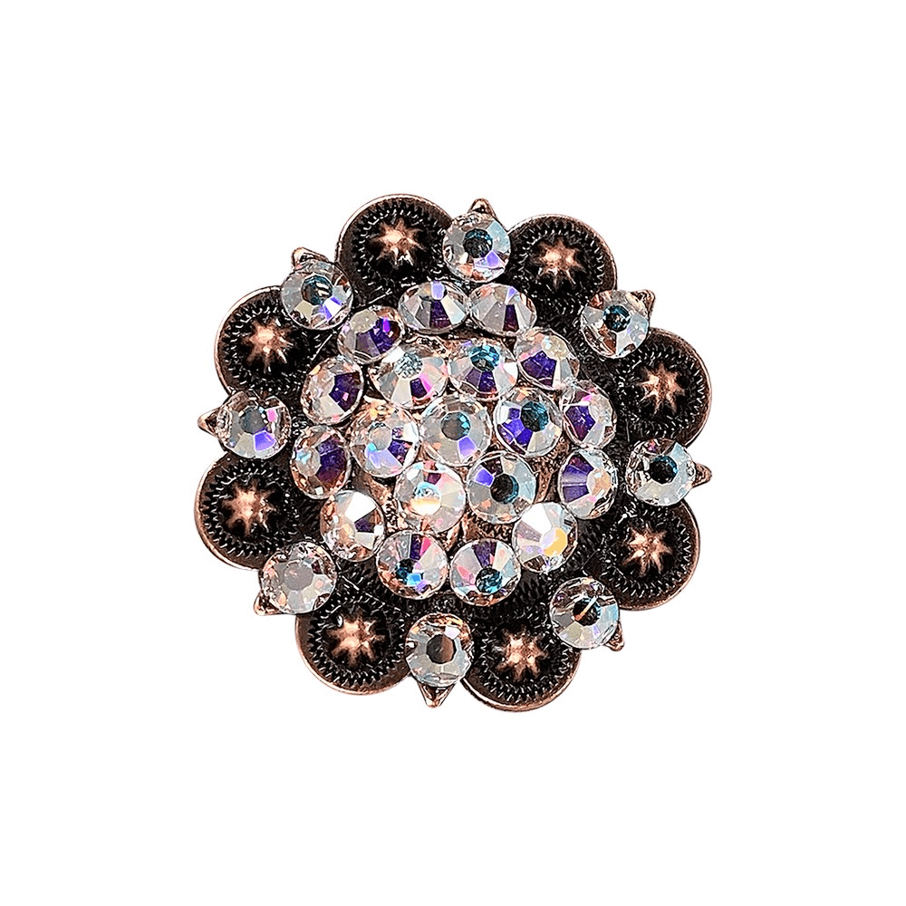 AB Copper 2" European Crystal Concho