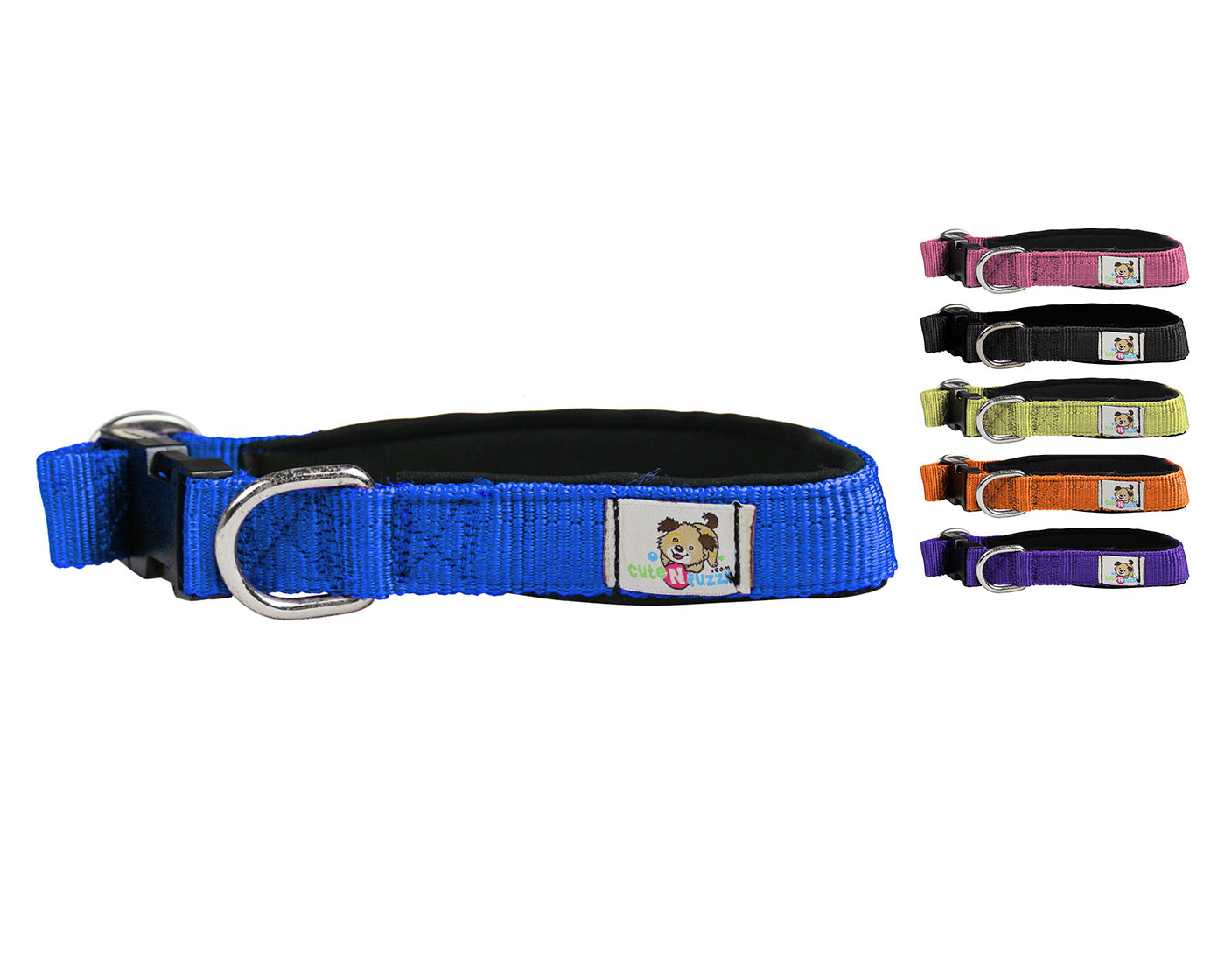 cuteNfuzzy® Adjustable Padded Dog Collar