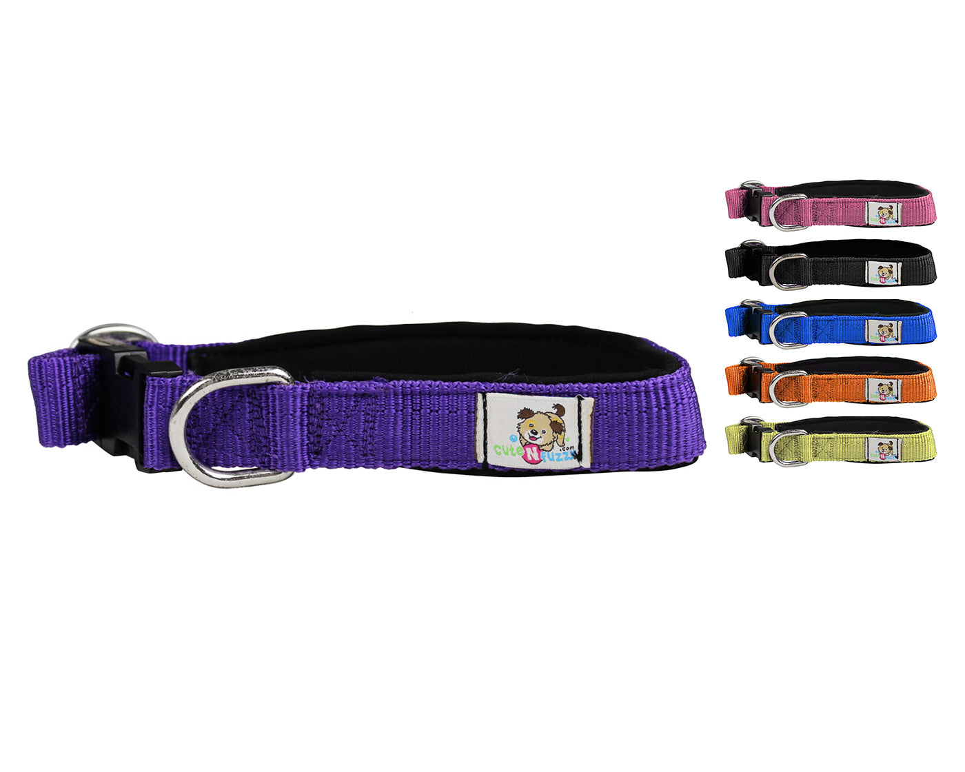 cuteNfuzzy® Adjustable Padded Dog Collar