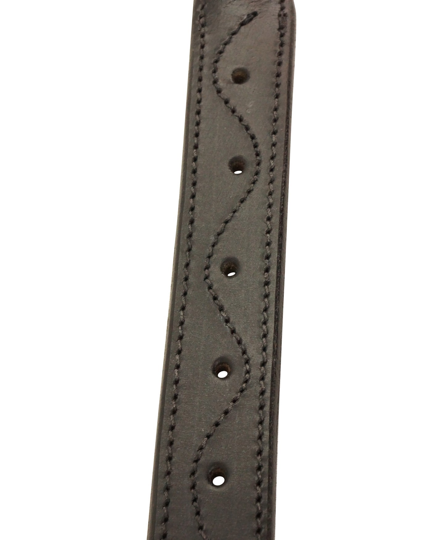 CuteNfuzzy Round Rolled Fancy Leather Dog Collar with Stainless Steel Rolled Buckle for Comfort