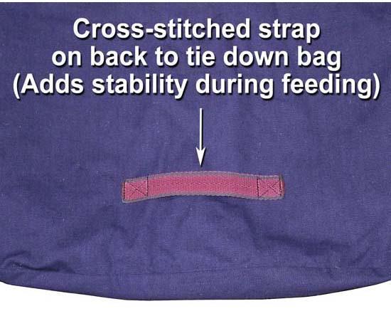 Tahoe Tack Pair of 2 Extra Wide 19" x 12" x 20" with 7" Diameter Circular Opening Canvas Hay Bags for Horses and Livestock Fits 3-4 Large Flakes of Hay