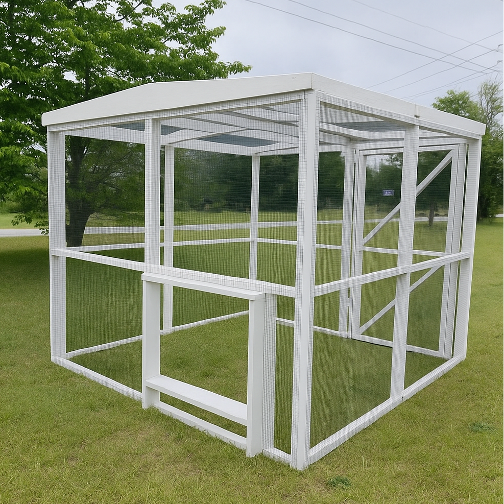 Wooden 16 Ft. Chicken Run (8’W X 16’L X 6’3”H)