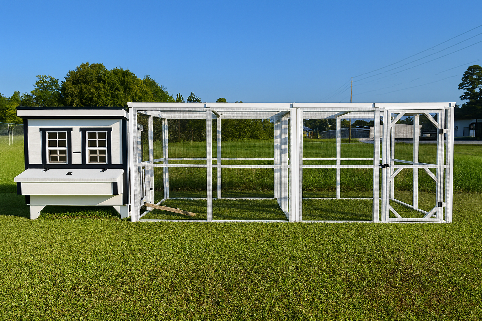 Wooden 16 Ft. Chicken Run (8’W X 16’L X 6’3”H)