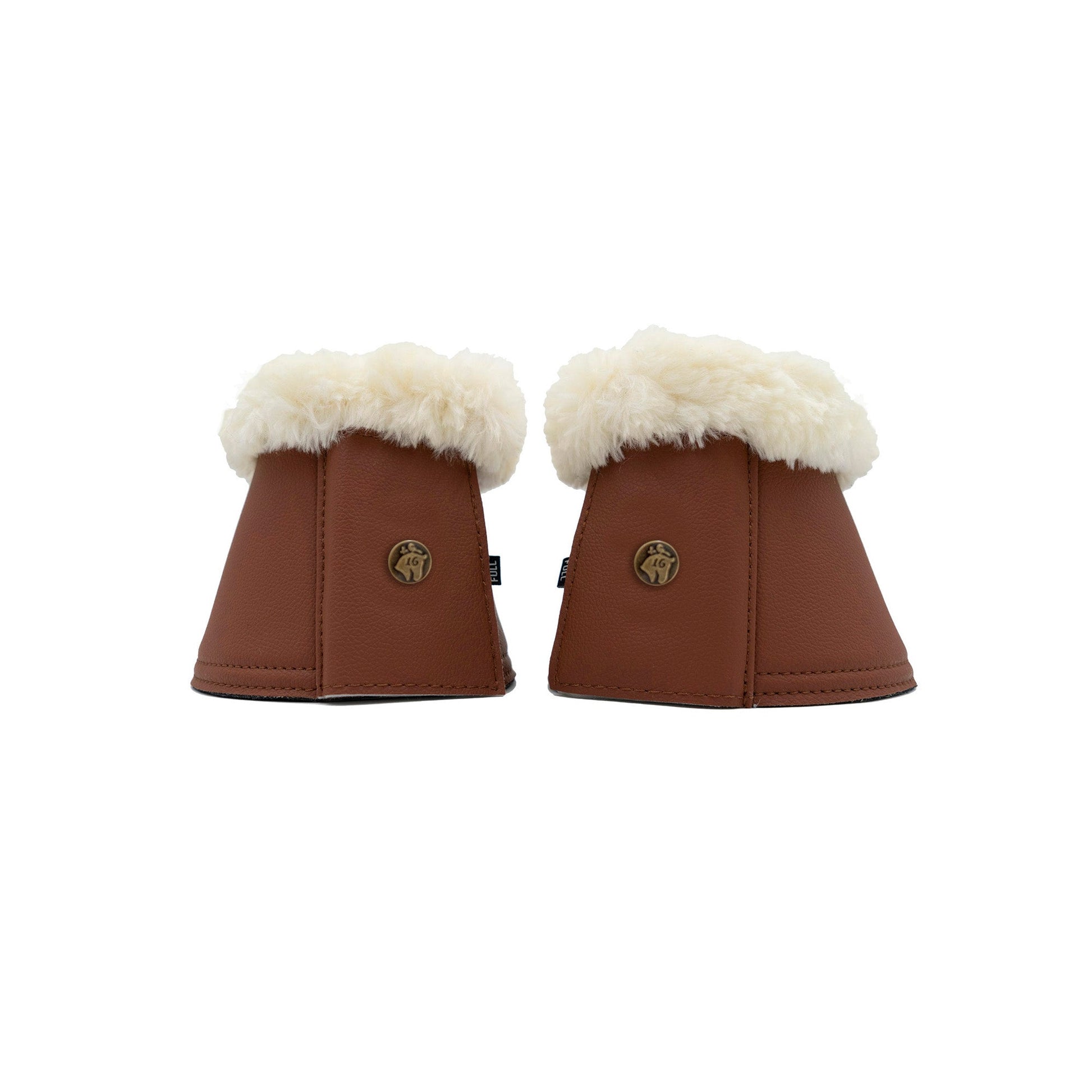 Leatherette Bell Boots, Cognac