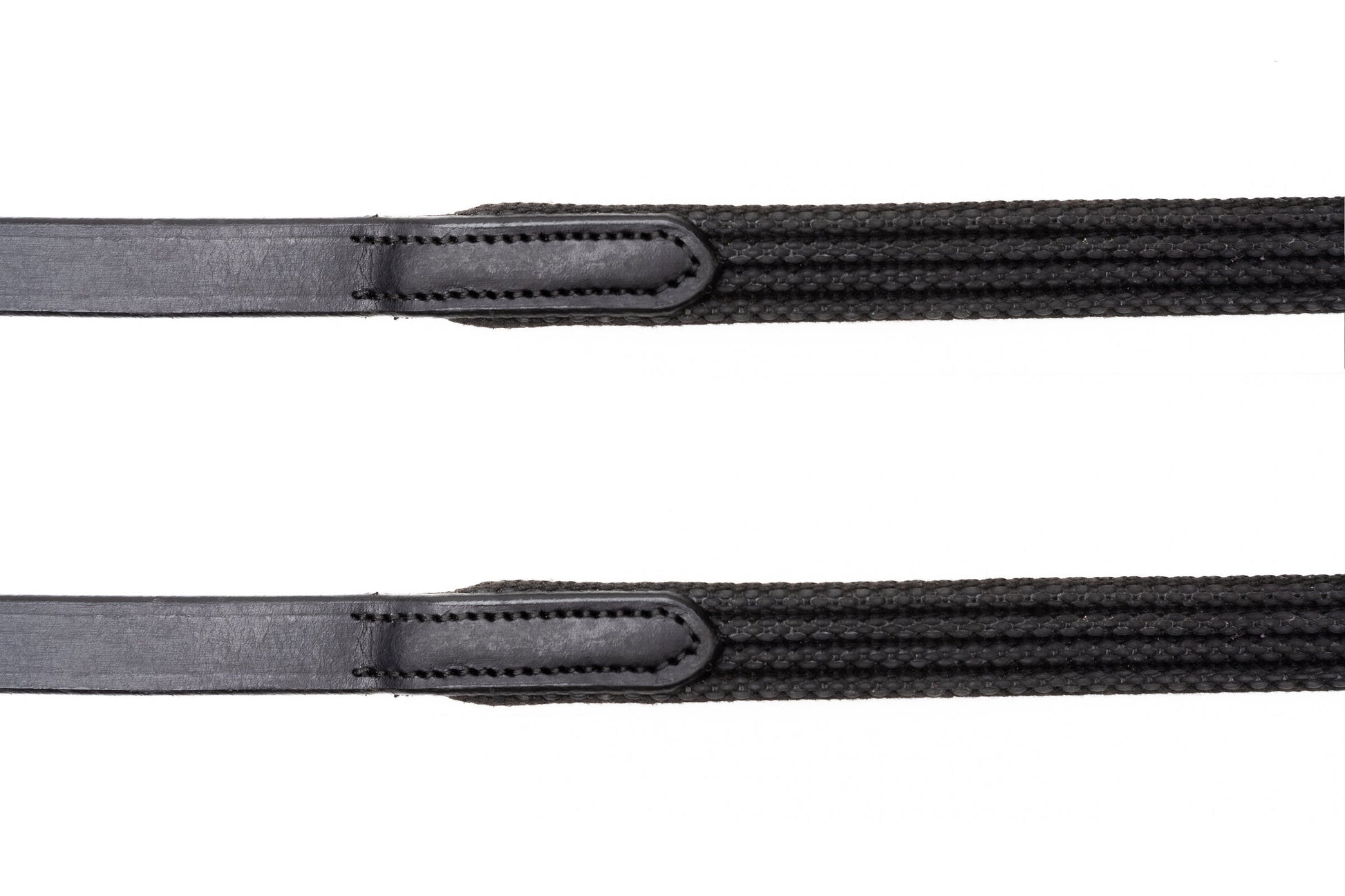 Sure Grip Rubber Reins with 4" Rein Stops-Superb Slim Rubber Woven Grip