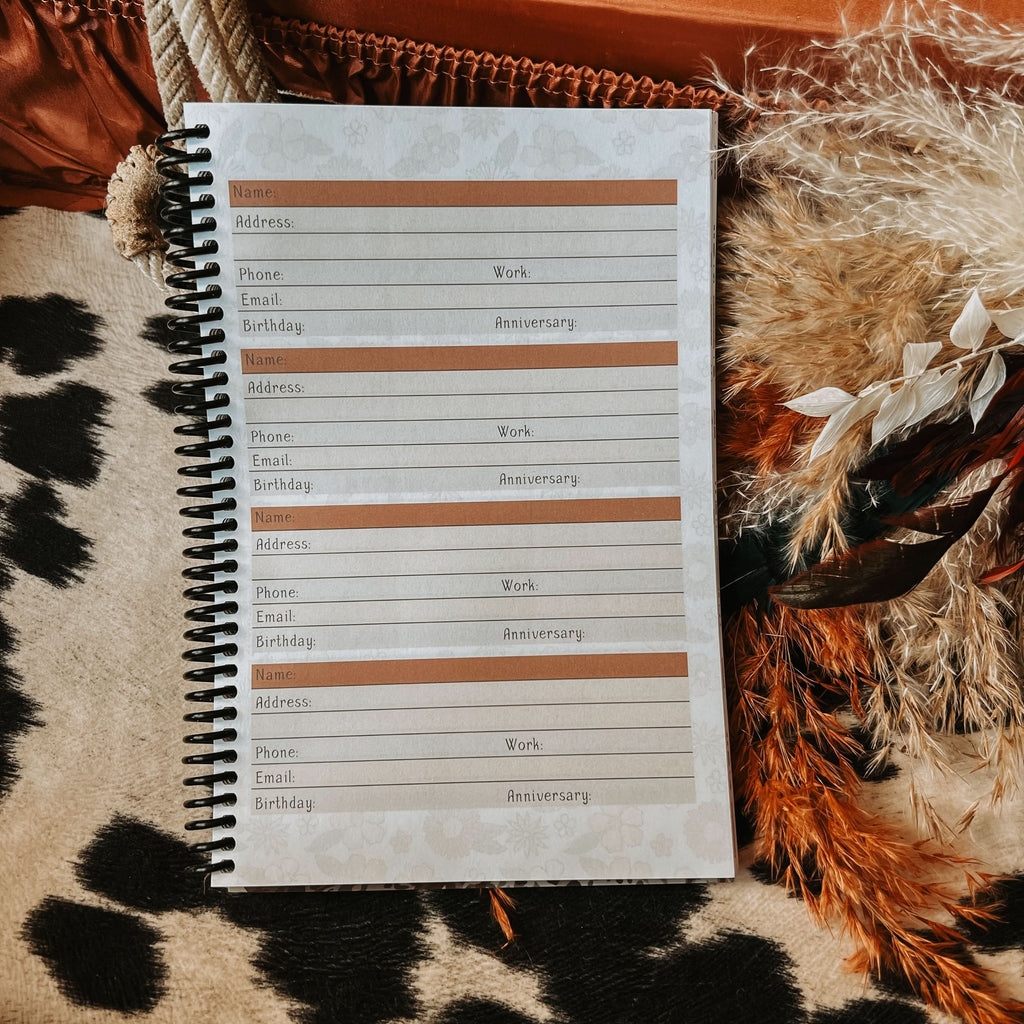 Address Book - Wildflower Cover