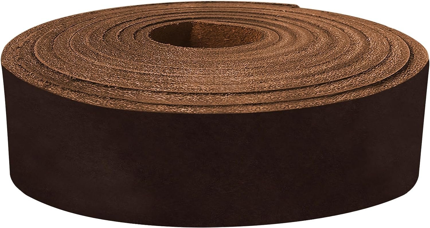 ELW 9-10 oz (3.6-4mm) Latigo Leather Straps Belt Grade 84" Cowhide Strips Heavy Duty Holsters, Sheathes, Harness, Saddle, Armor, Collars