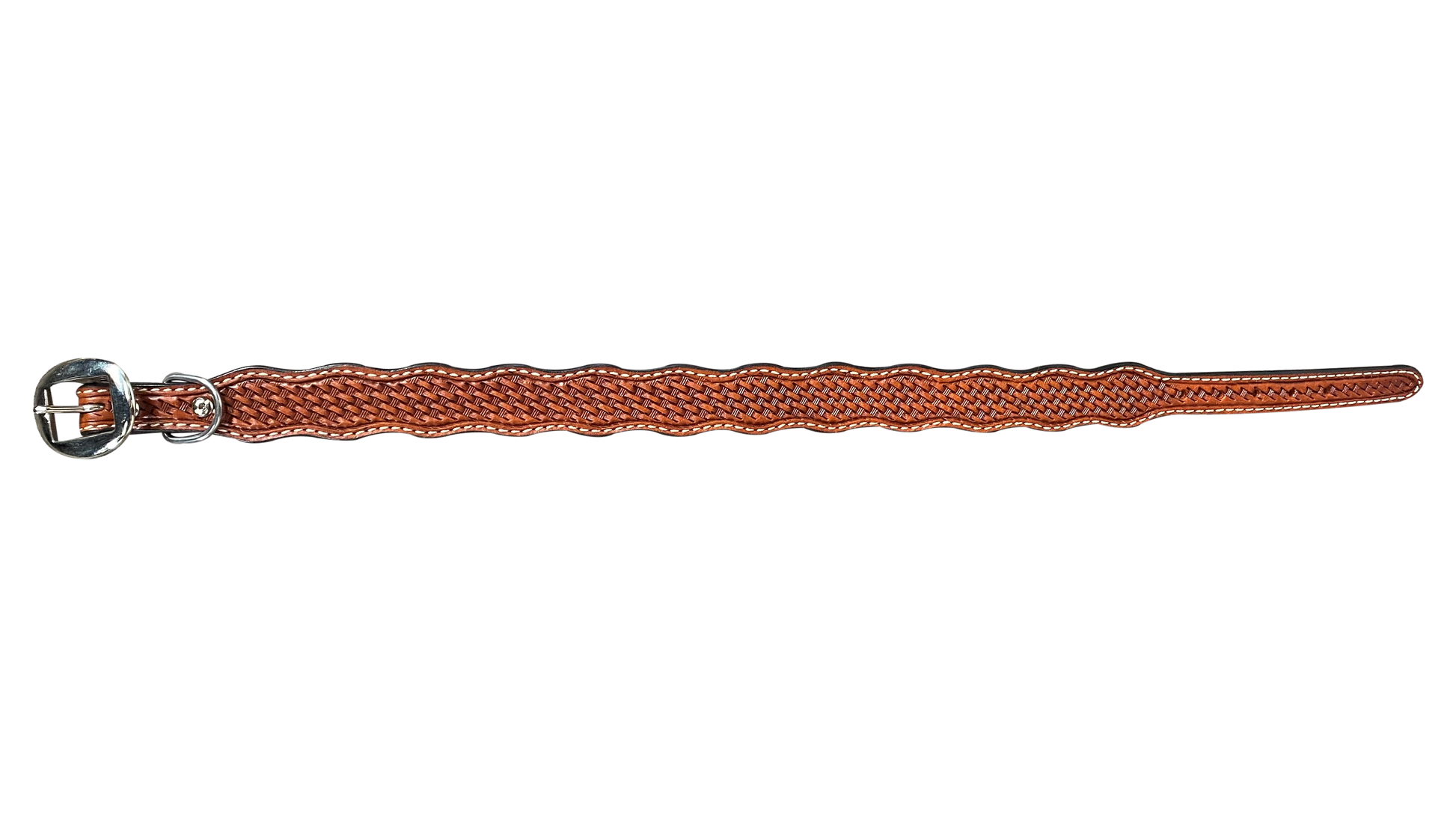 Medium Oil Basketweave Dog Collar
