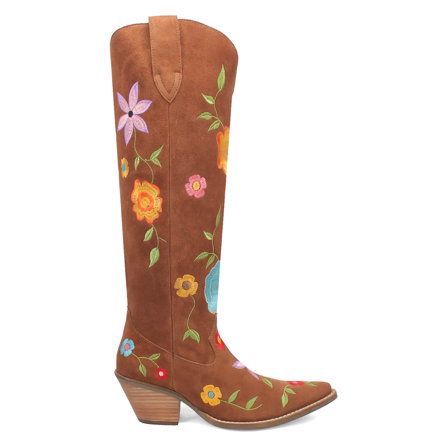 Dingo Flower Power - Women's Suede Leather Cowgirl Boots