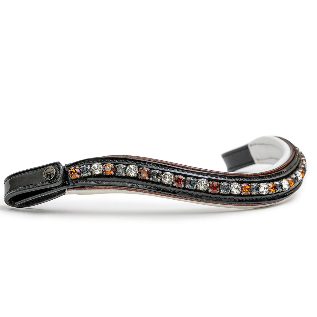 Taos Black Patent Leather Snaffle Bridle