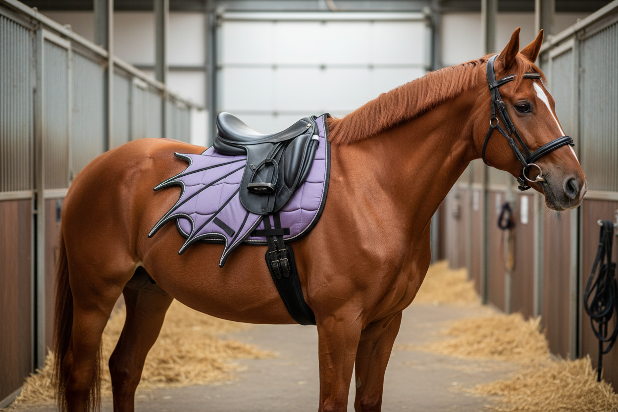 Custom Dragon Saddle Pad Set with Ear Bonnet & Boots