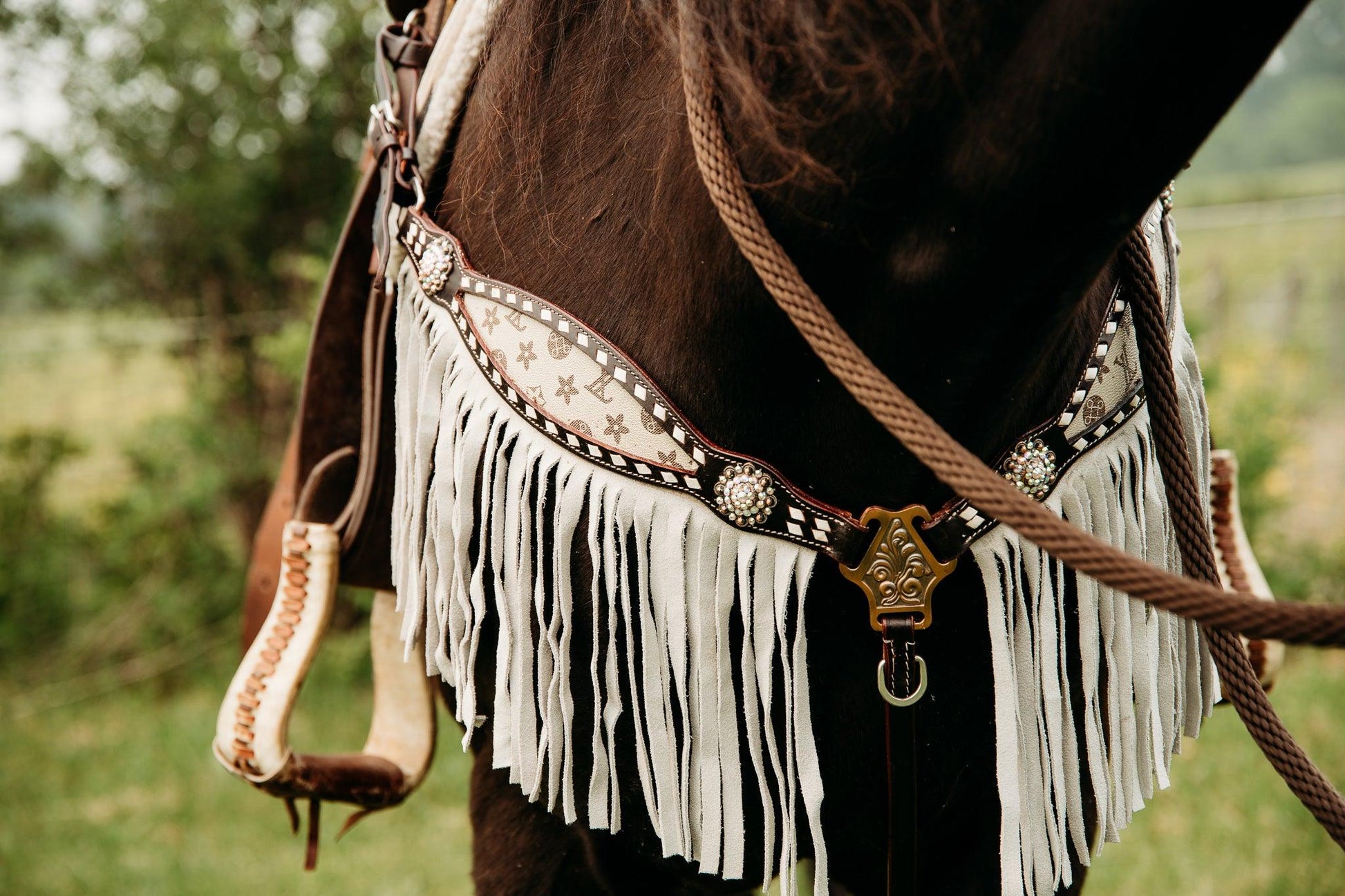 Luxury Fashion Tack Set with Fringe ( open for pre ordering) - Blazzing Bridles