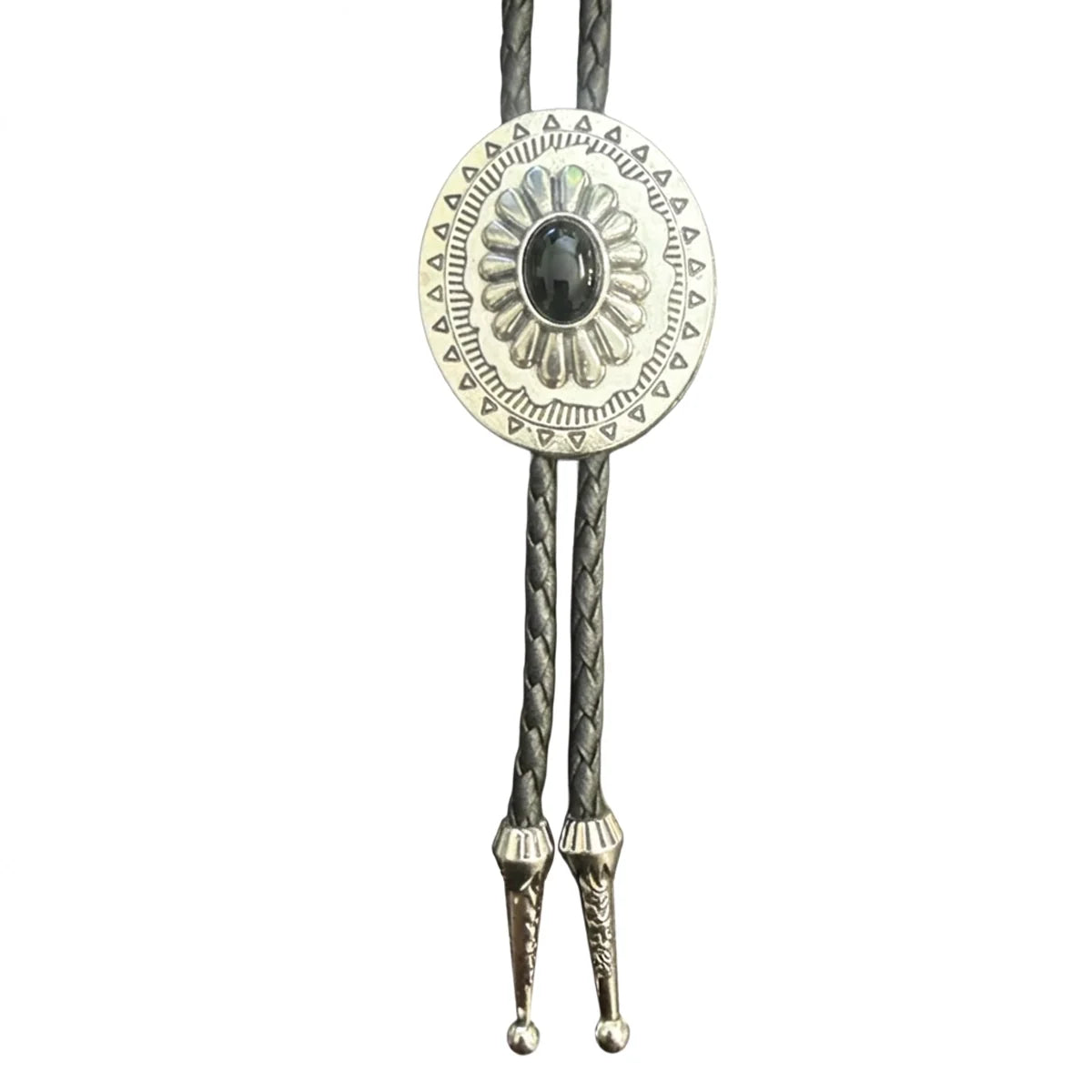 Deadwood Silver Sunburst (Onyx) - Bolo Tie