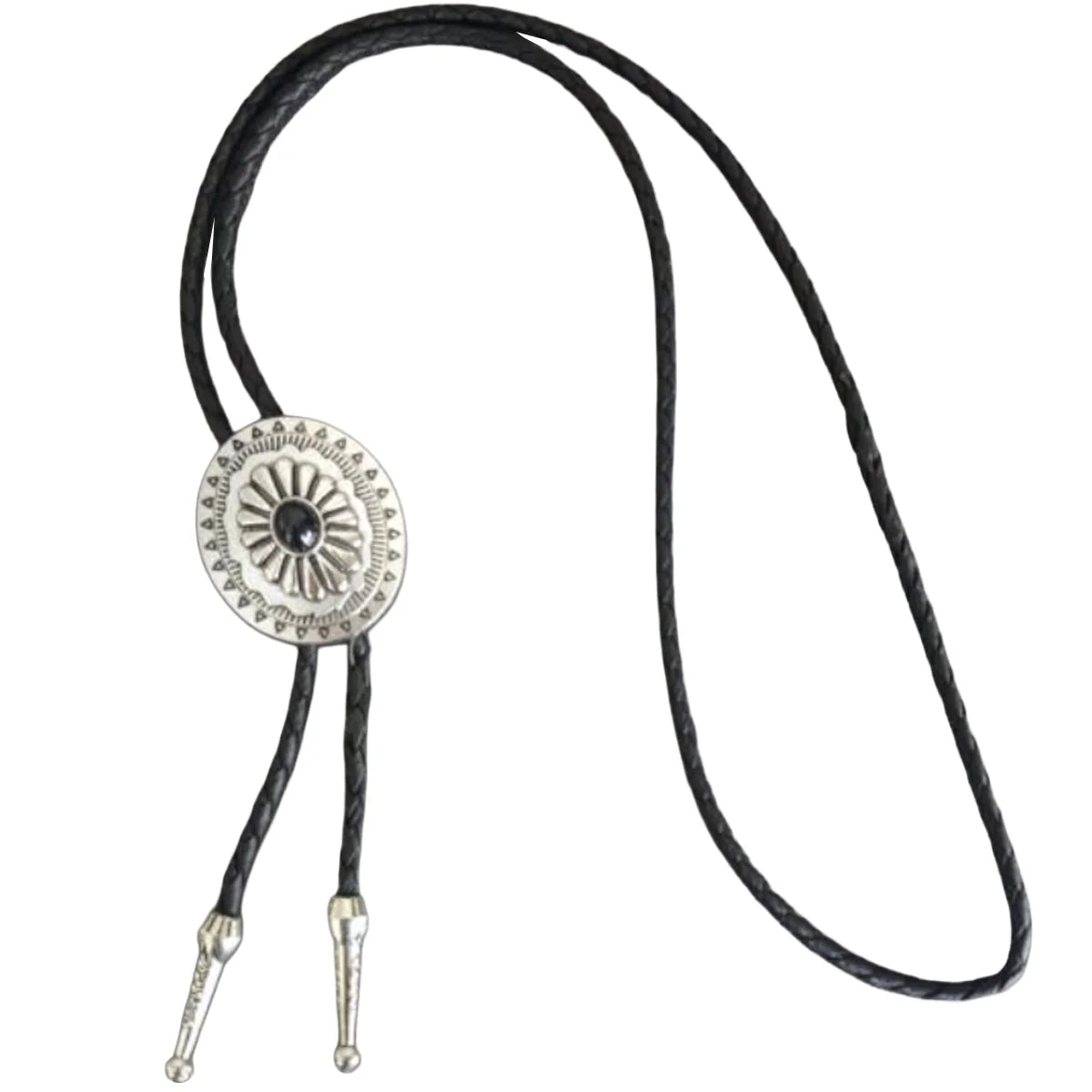 Deadwood Silver Sunburst (Onyx) - Bolo Tie