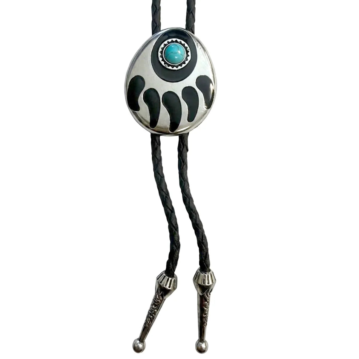 Deadwood Turquoise Bear Claw - Bolo Tie
