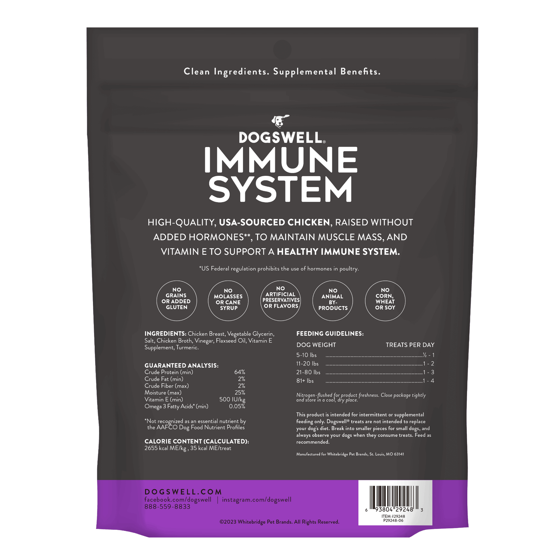 Dogswell Immune System Jerky Treats, Chicken Breast (24oz)