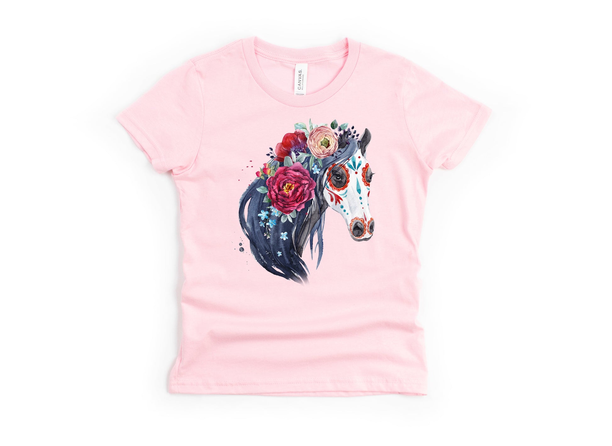Painted Day of the Dead Horse Youth T-Shirt