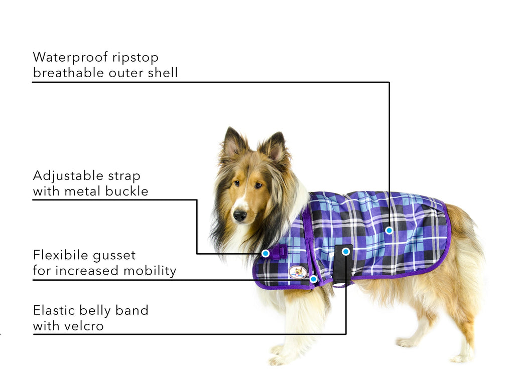 Derby Originals 1200D Horse-Tough Ruff Pup Winter Dog Coat – 150g Insulated, 3-Layer Breathable Design with Nylon Lining, 2-Year Warranty