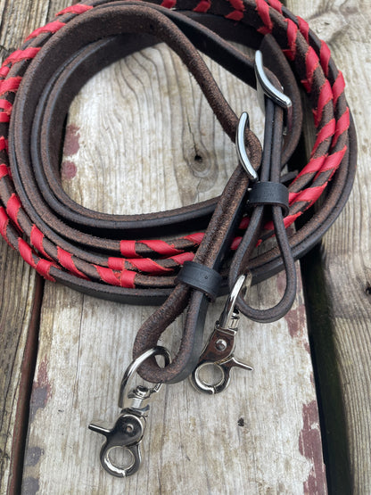 BH 6ft laced split reins