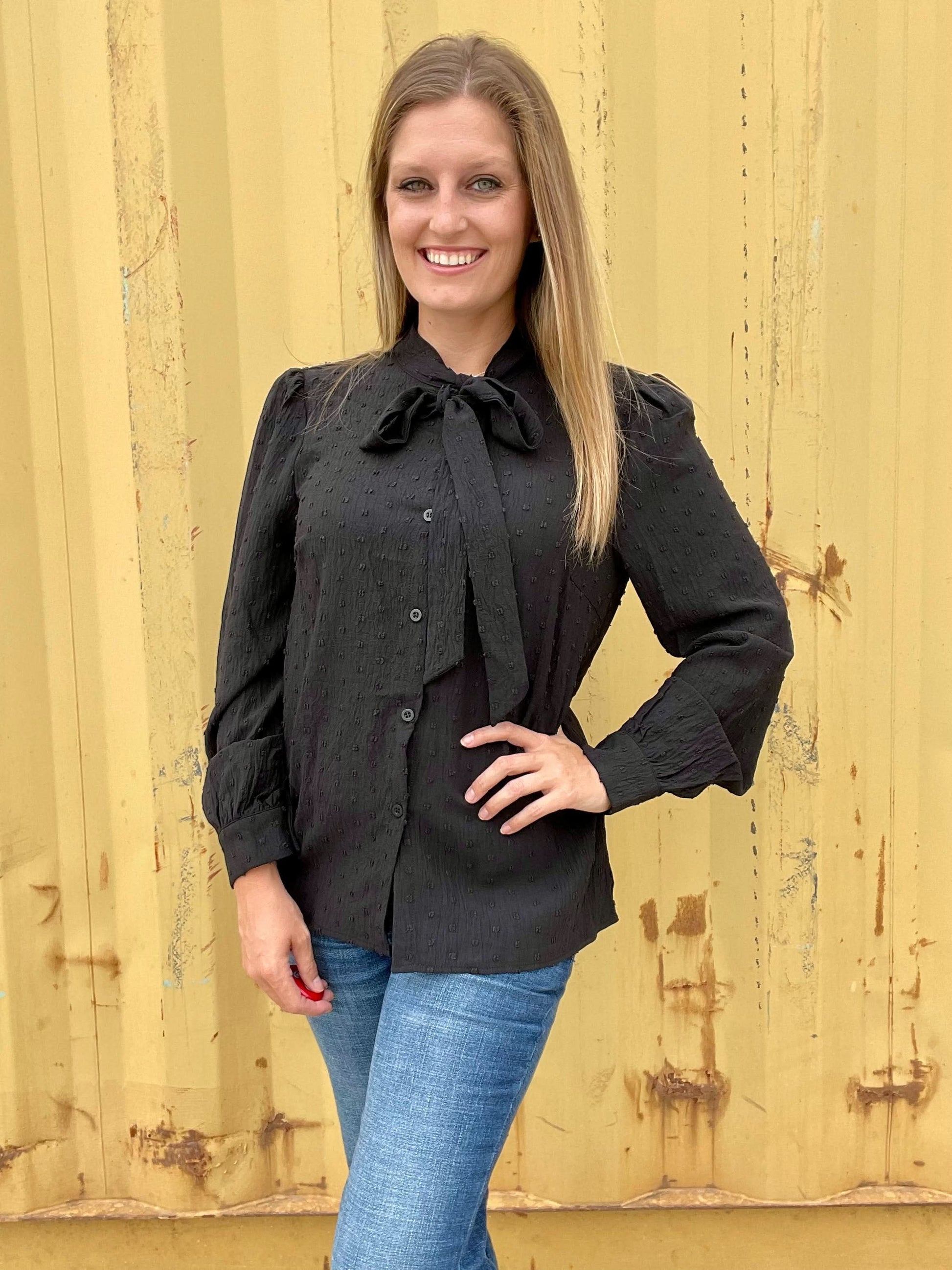 BUSINESS BABE TOP BLACK - SALE