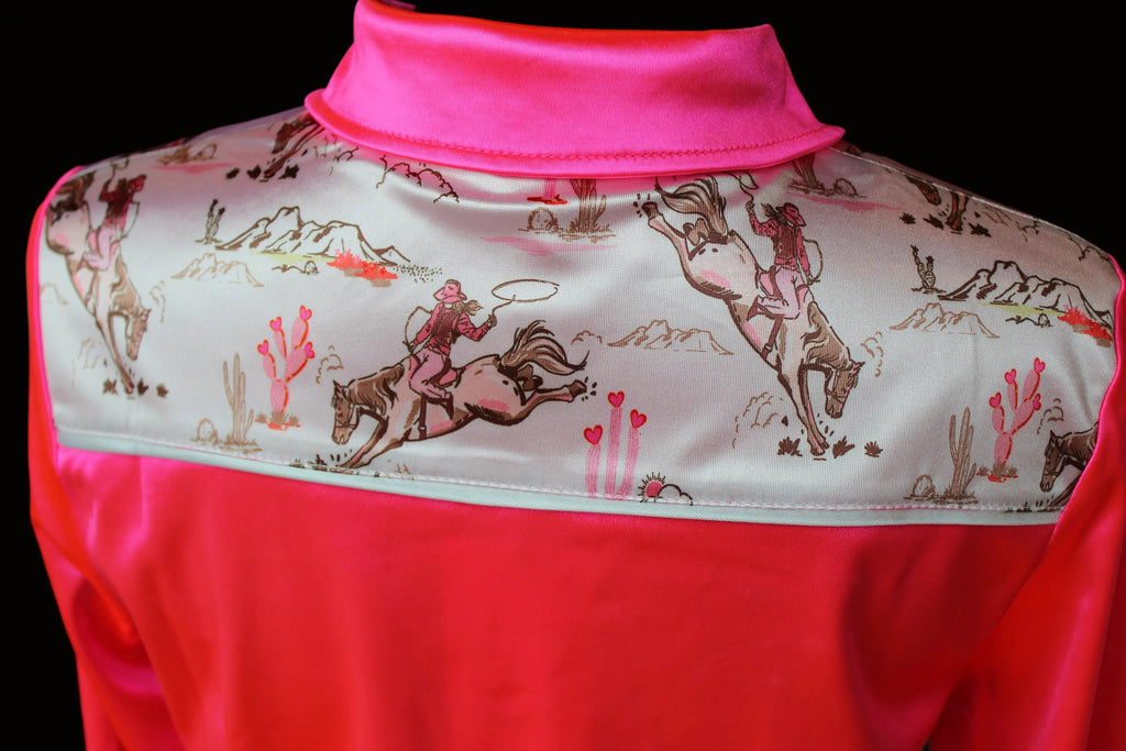 Let Er Buck Girls Luxury Western Pearl Snap Rodeo Shirt