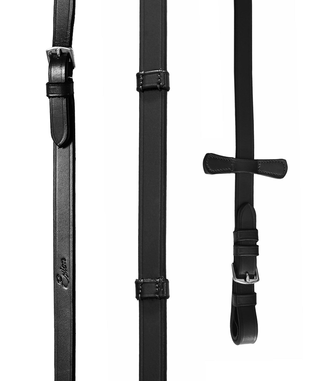Exion 'Vega' White Piping Dressage Bridle with Reins