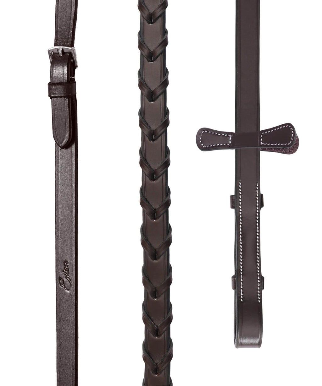 ExionPro 'Hercules' Thin Noseband Padded Hunter Bridle with Reins