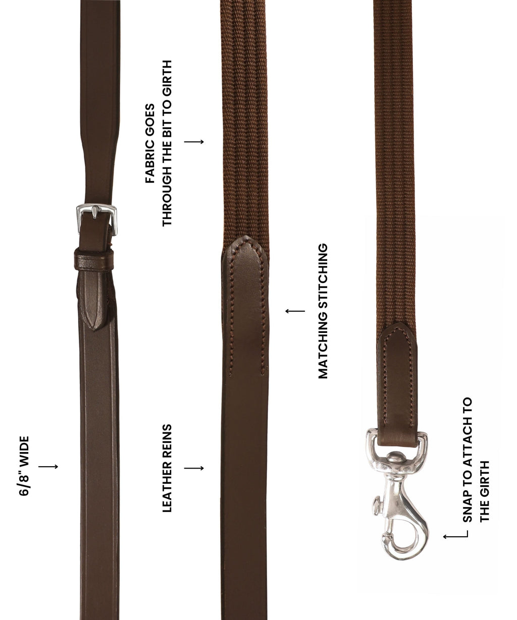 ExionPro Web & Leather Draw Reins