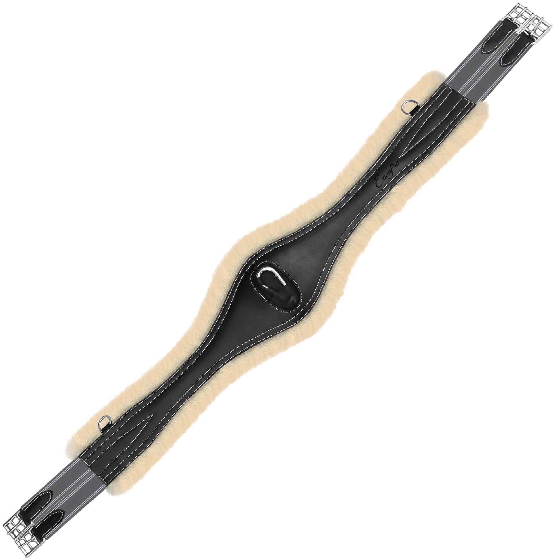 ExionPro 'Snap' Over Lay Girth - Grey Elastic with White Lines