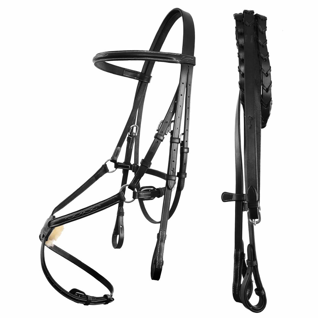 ExionPro Traditional Figure 8 Bridle With Laced Reins