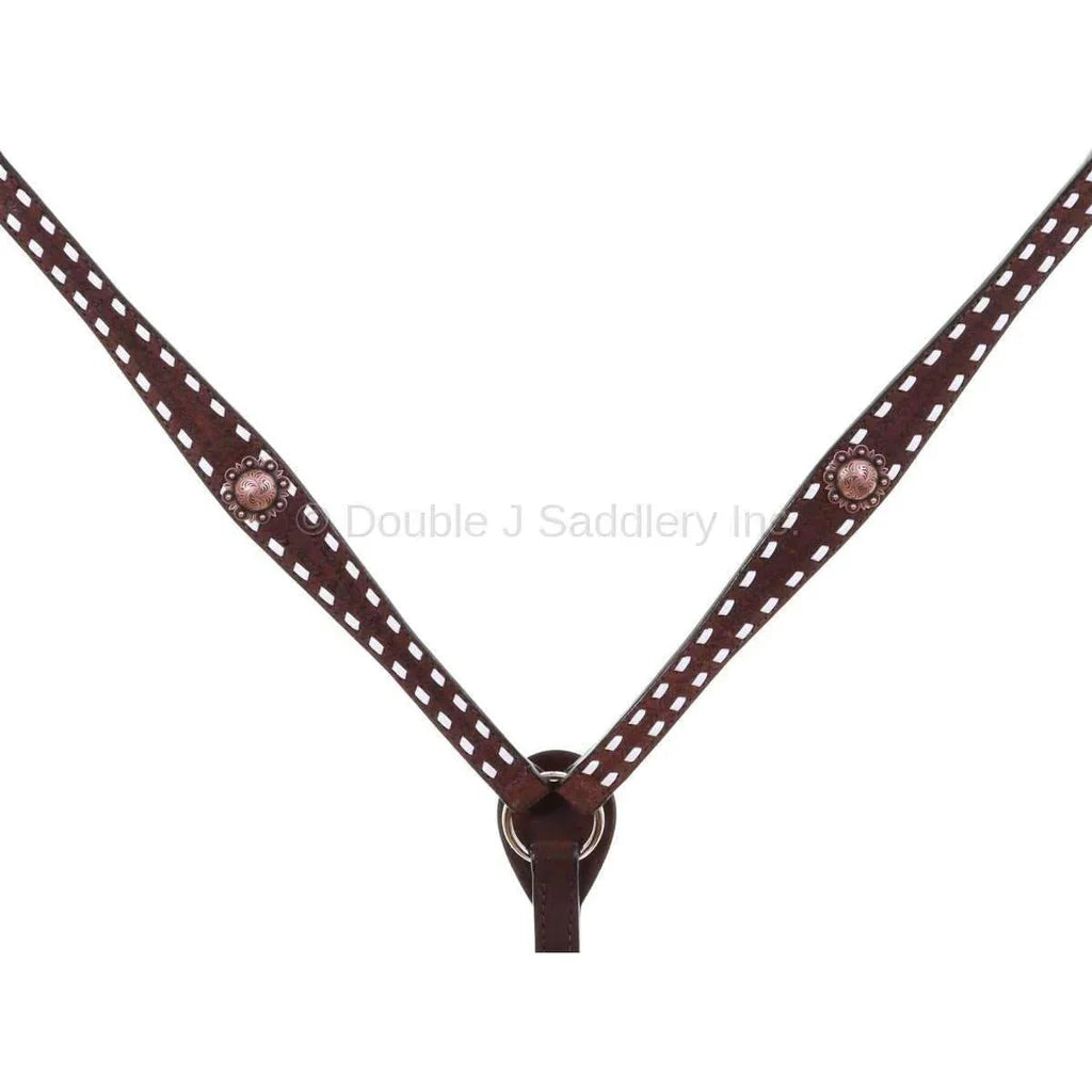 White Buckstitch Breast Collar