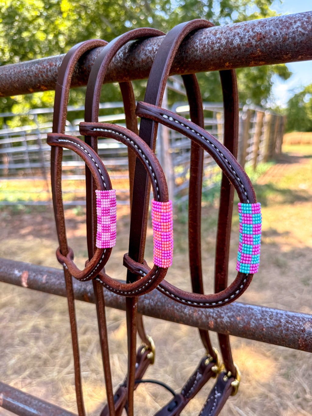 Checks Out *Mini* Beaded Headstall