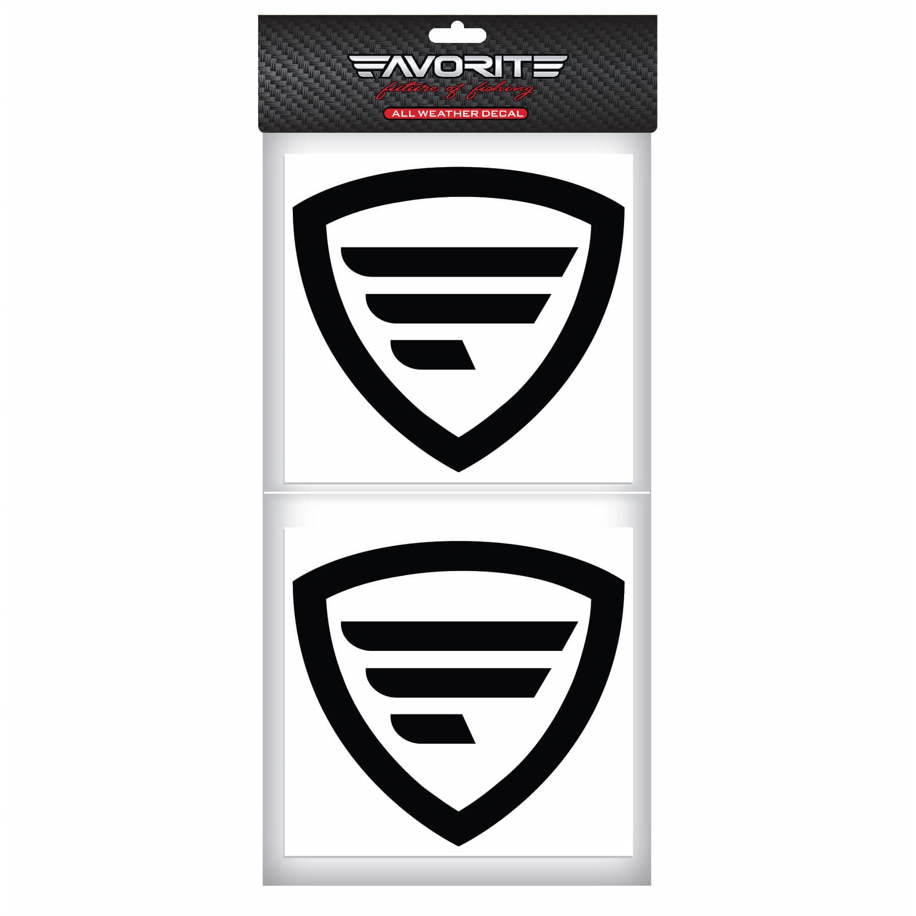 Favorite Shield Decal Black