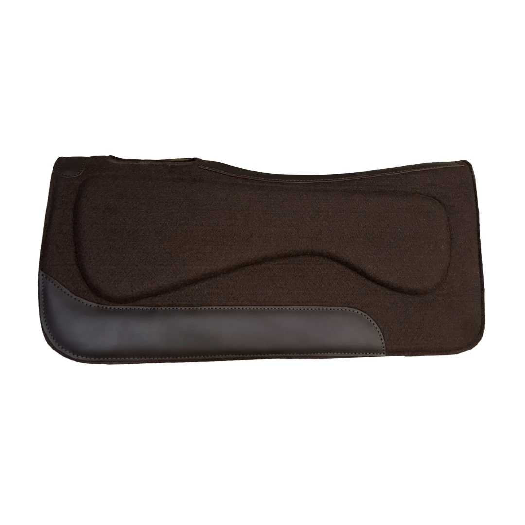 TuffRider Dynamic Ease Brown Polyester Felt Saddle Pad-3/4"