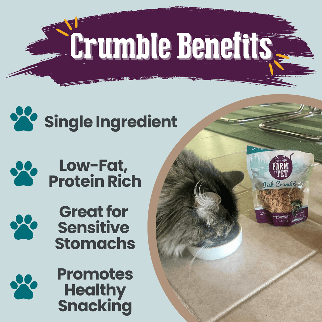 Fish Crumbles for Cats | All-Natural Fish Cat Treats
